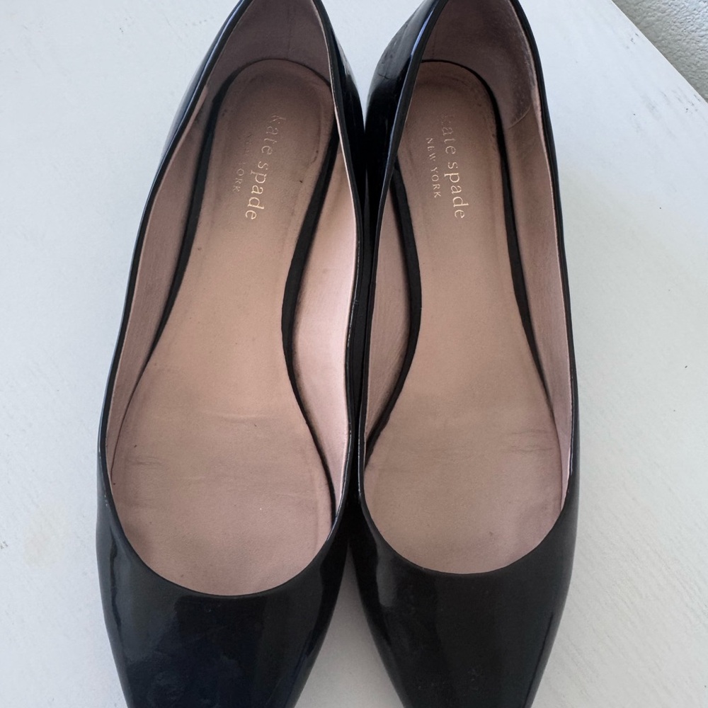 Kate Spade Glossy Black Loafers